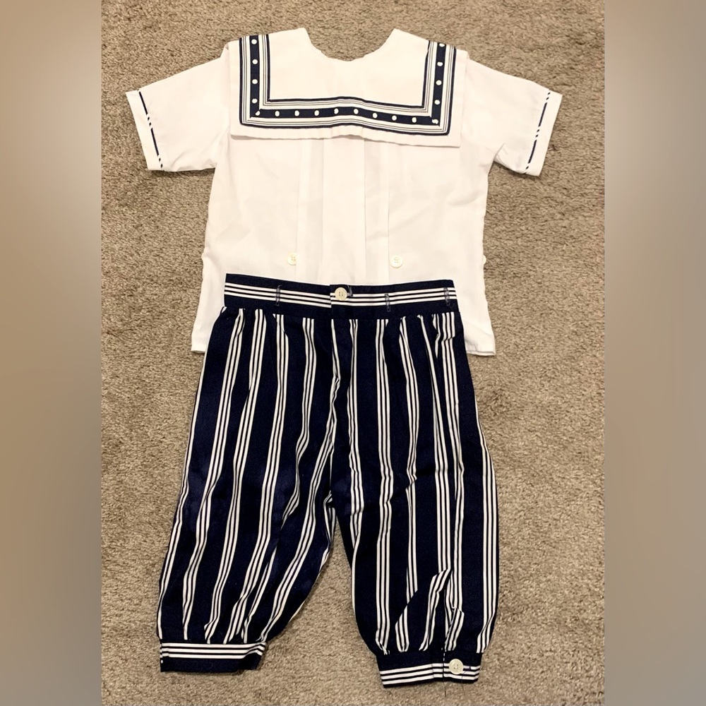 Boys Smocked Button-In Outfit - Monday’s Child